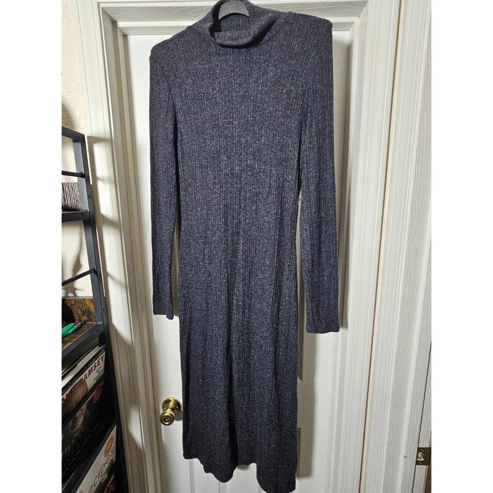 Anthropologie x Daily Practice Turtleneck side-slit sweater dress Size Small